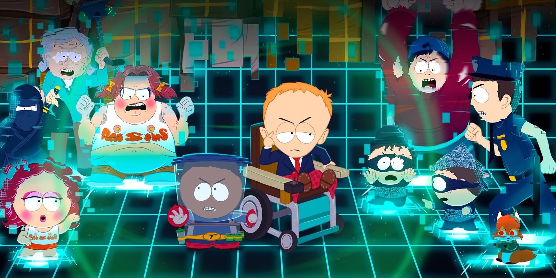 south park fractured but whole player character fighting enemies 