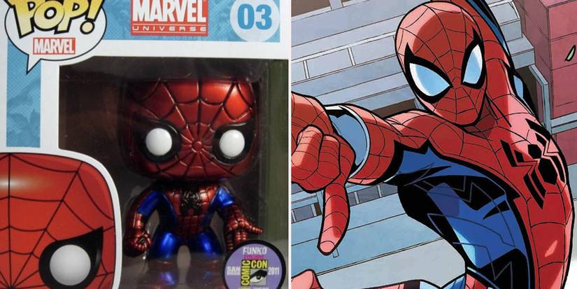spider-man metallic funko pop