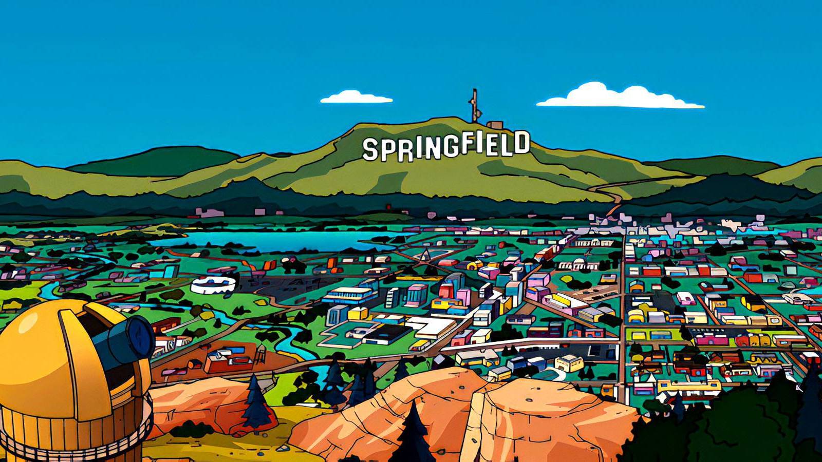 springfield panorama the simpsons