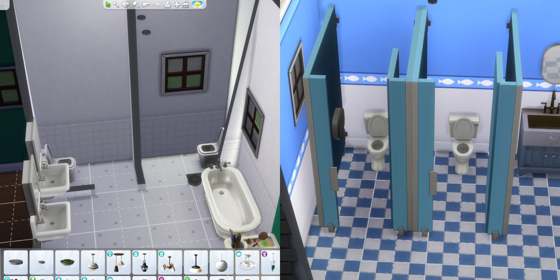 stall bathroom in the sims 4