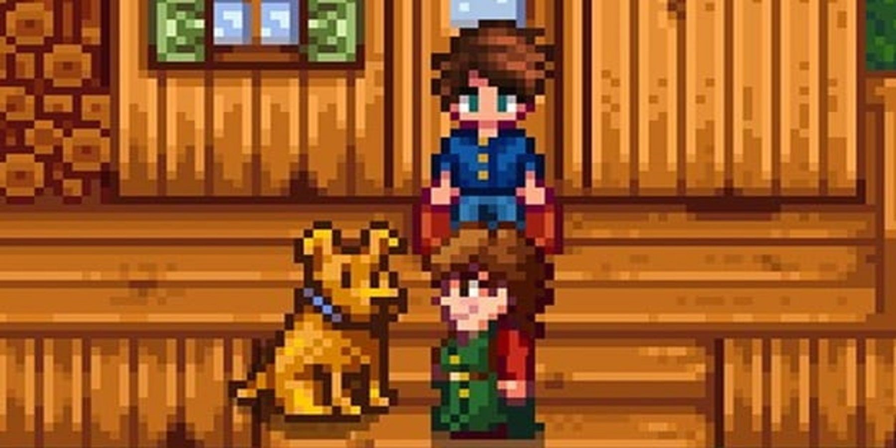The farmer getting a pet dog from Marnie