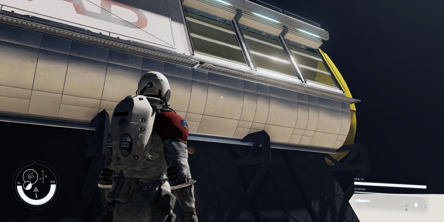 Image from Starfield showing an astronaut stood outside a spaceship.