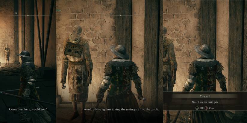 tarnished talking to an npc in elden ring