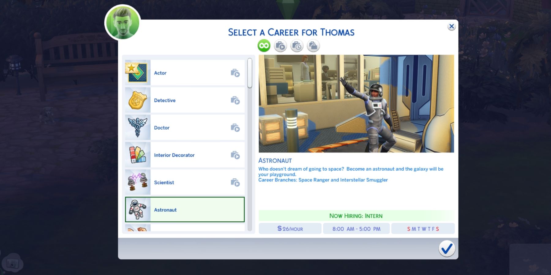 the astronaut career in the sims 4