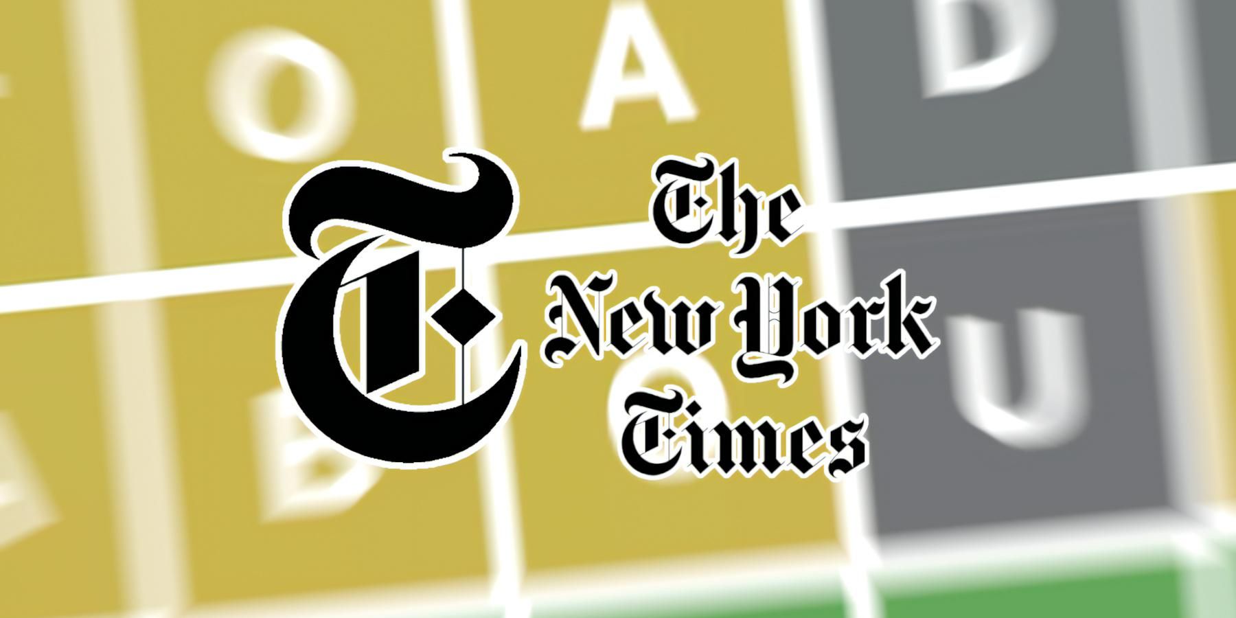 Логотип New York Times над Wordle