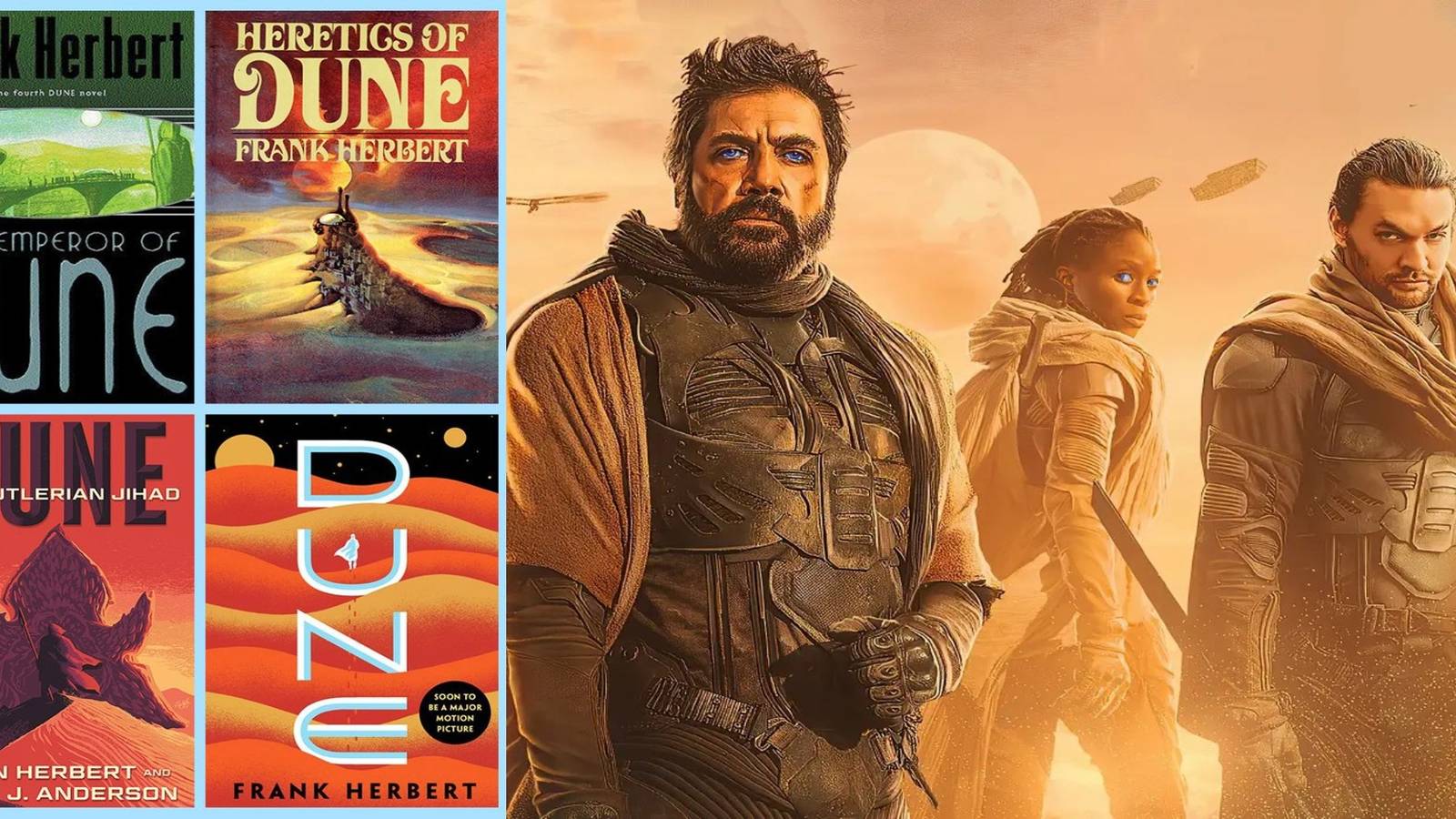 title image frank herbert dune books Dune 2021 promo art