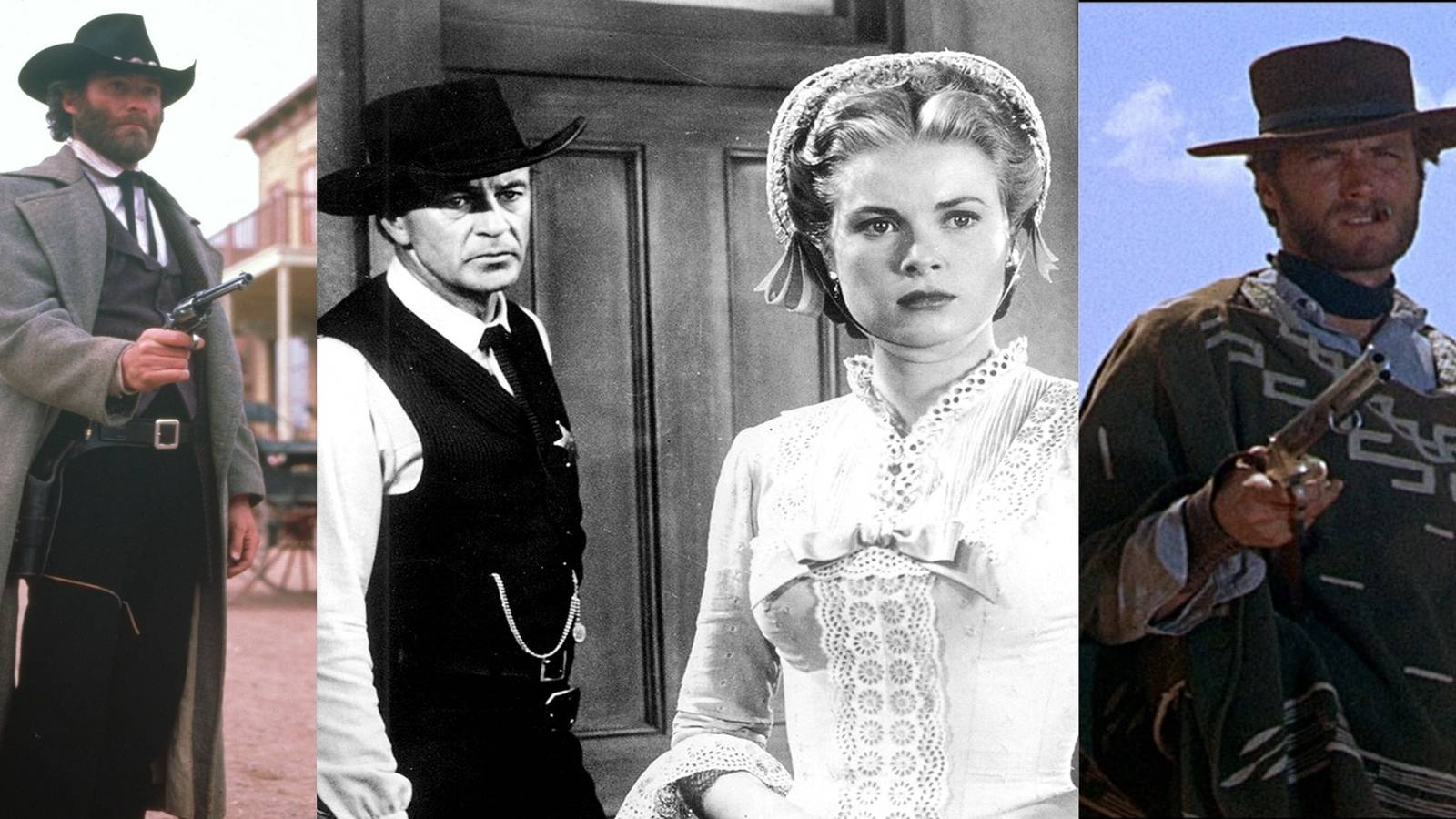 left to right: Silverado, High Noon, A Fistful of Dollars