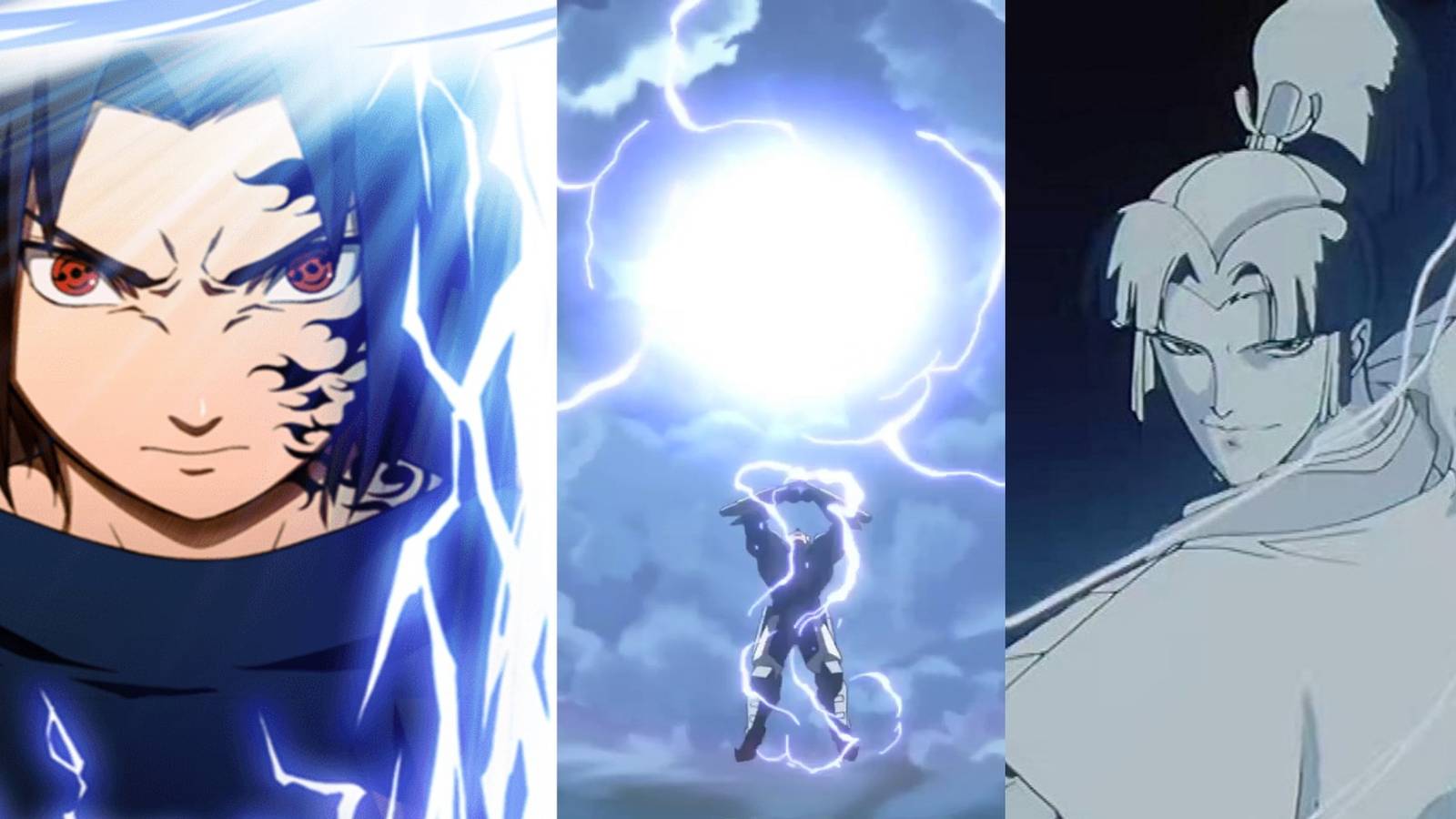 left to right: sasuke, naruto, yurimaru