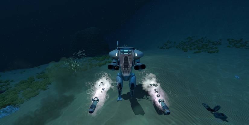Subnautica Below Zero Prawn Suit firing torpedos