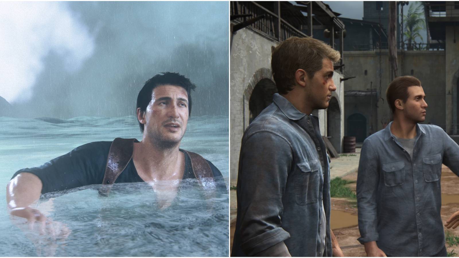 uncharted 4 nathan drake split image