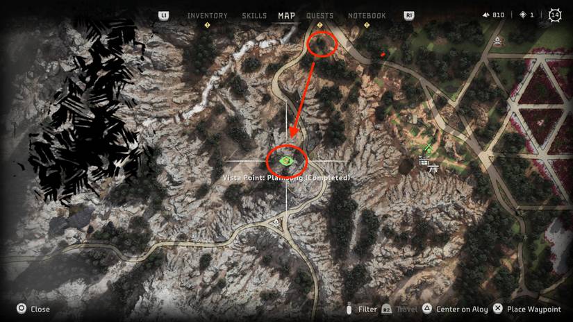 vista point plainsong horizon forbidden west location image solution