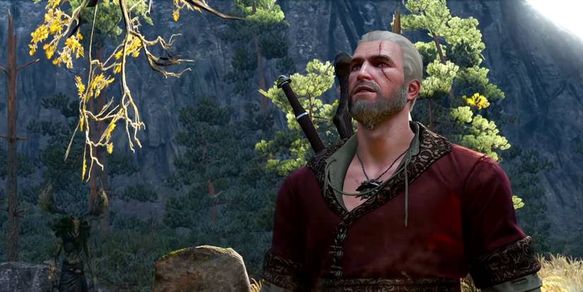 witcher 3 in the heart of the woods sacrifice leshen in background