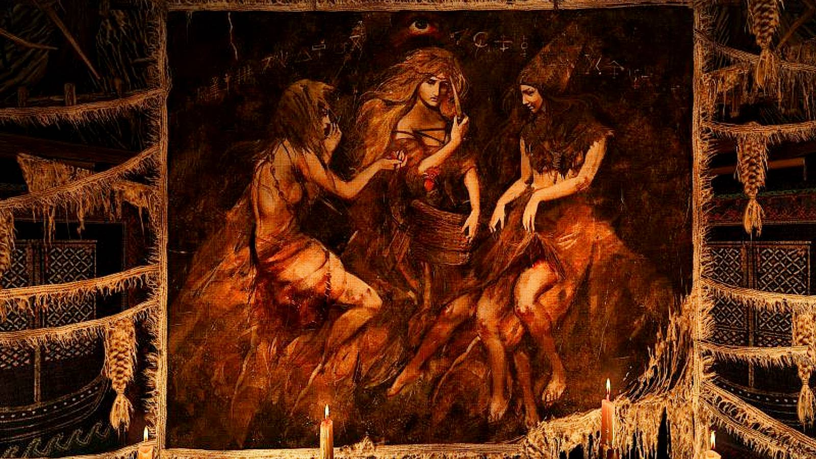 witcher 3 crones of crookback bog ladies of the wood tapestry