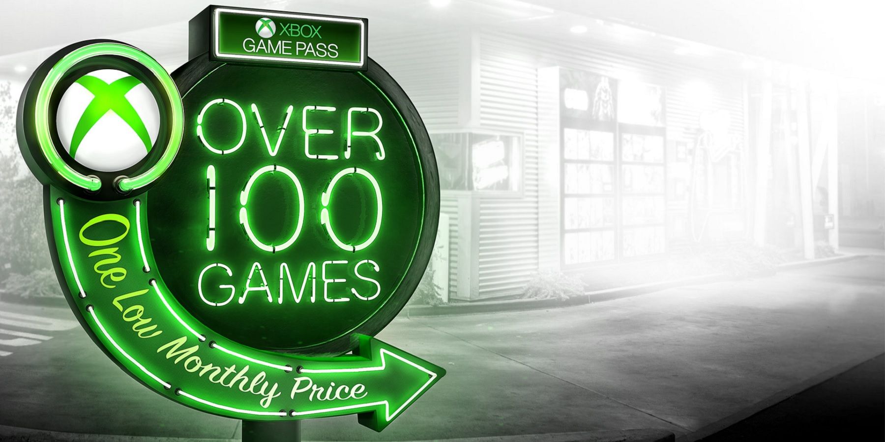xbox game pass green neon sign
