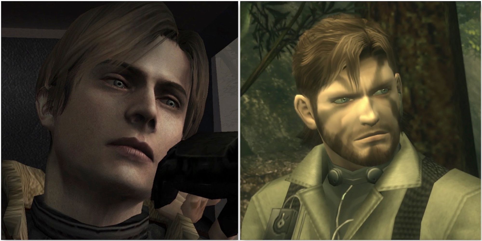 Leon from Resident Evil 4 and Snake from Metal Gear Solid 3 Snake Eater
