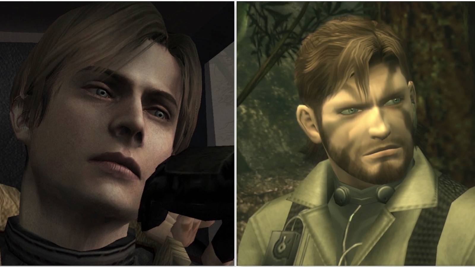 Leon from Resident Evil 4 and Snake from Metal Gear Solid 3 Snake Eater