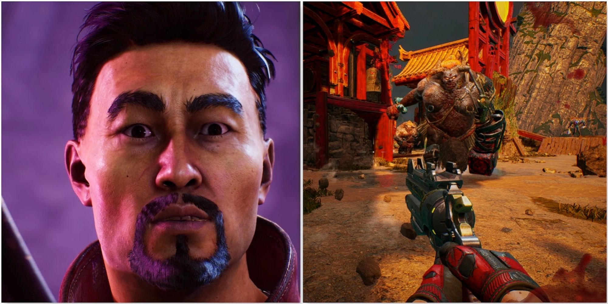 Lo Wang and fighting enemies in Shadow Warrior 3