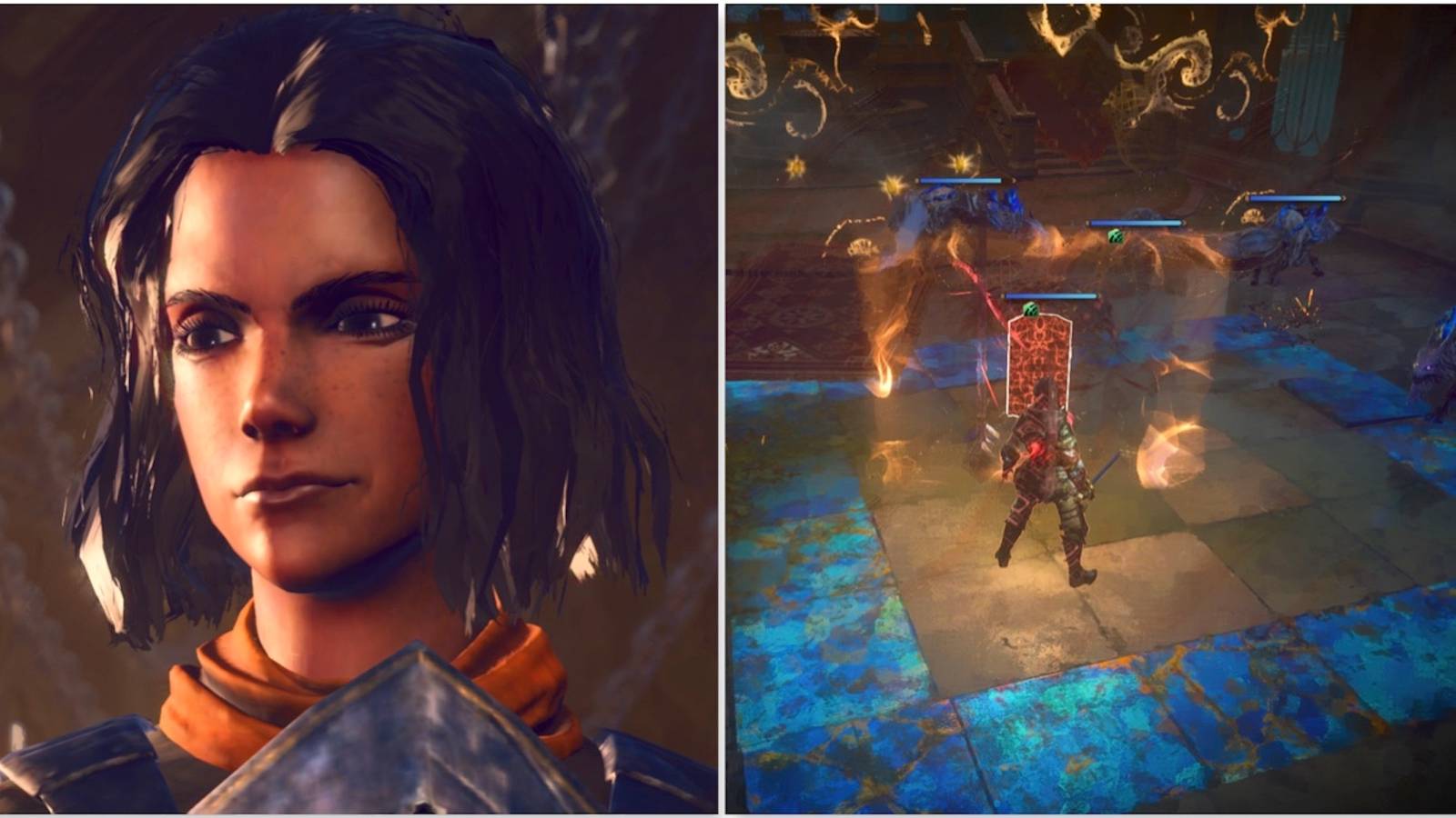 Sylvi and fighting monsters in Babylon's Fall