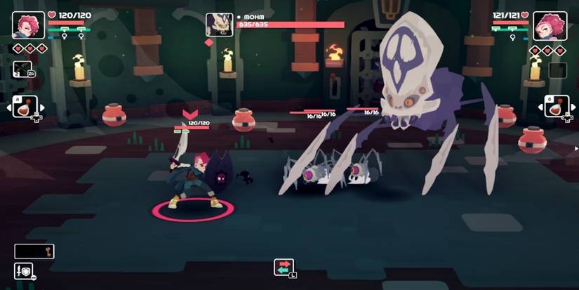 Fighting enemies in Young Souls