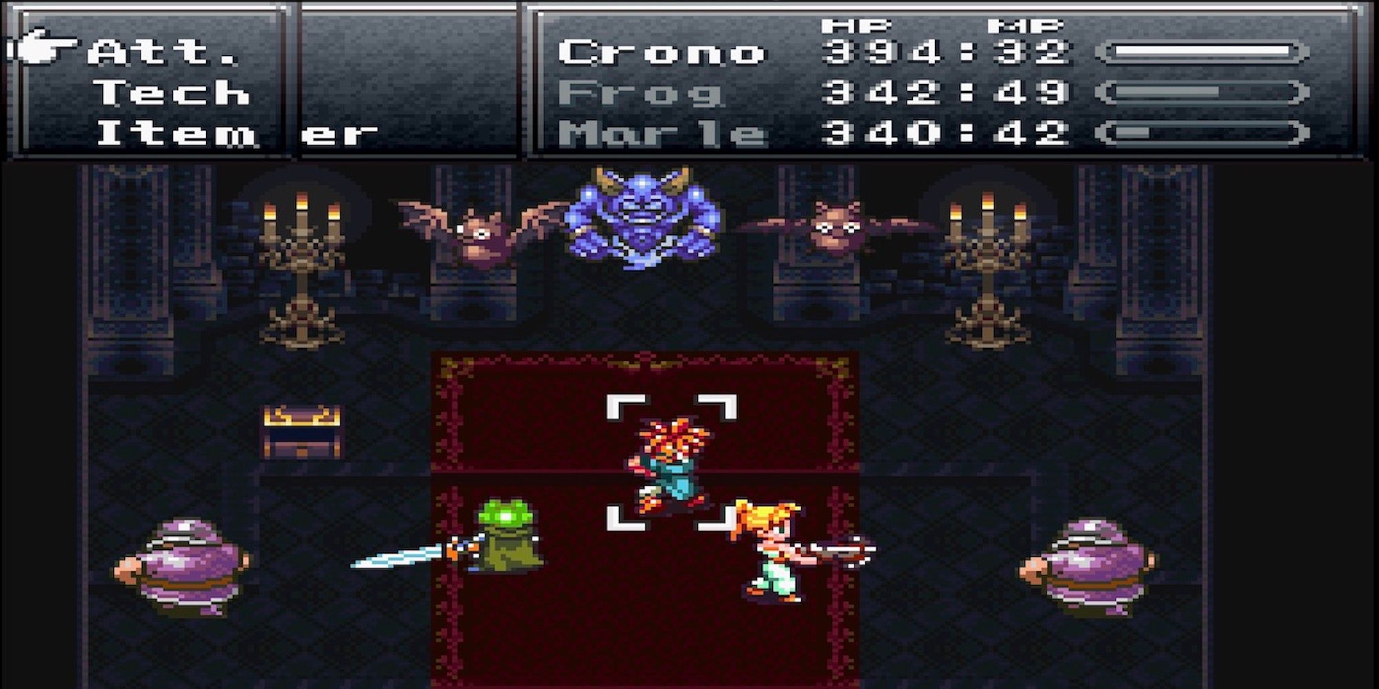 Fighting a battle in Chrono Trigger