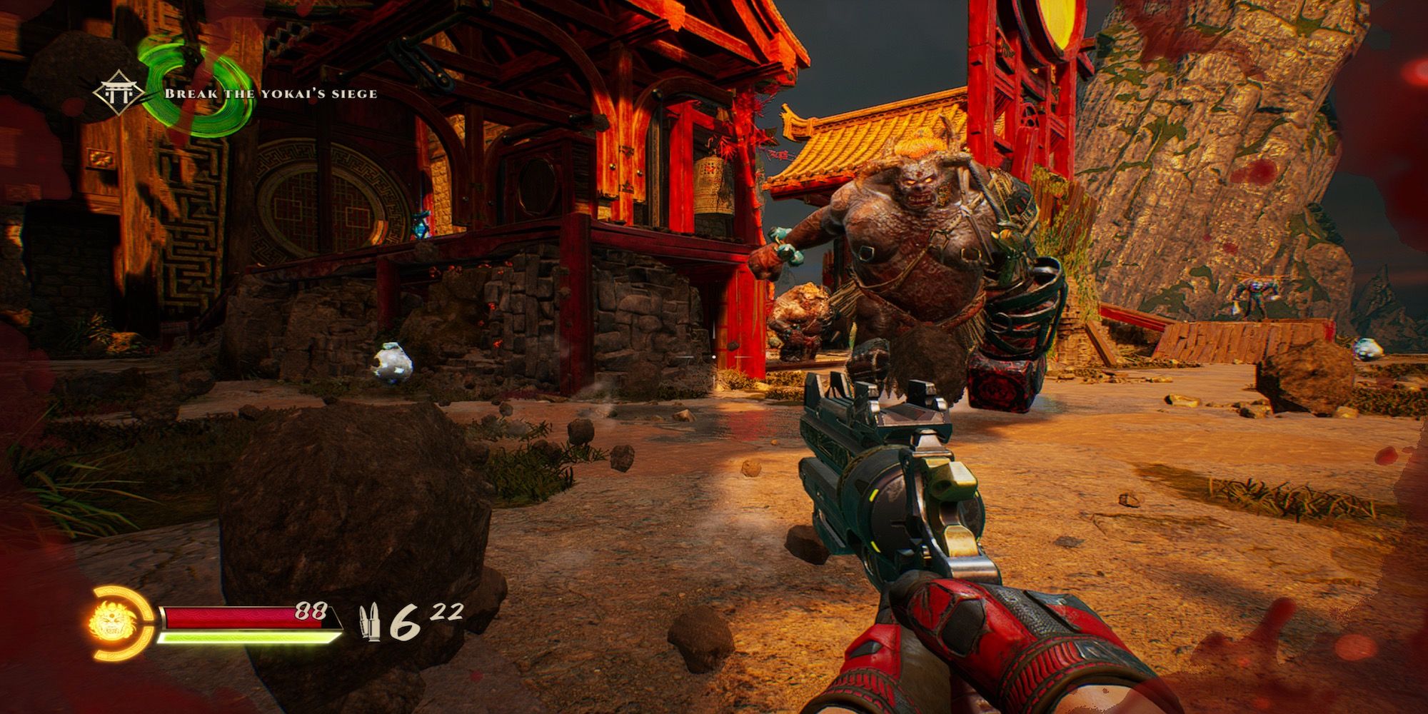 Fighting enemies in Shadow Warrior 3