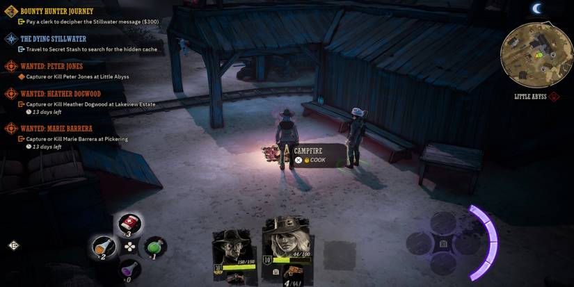 Prepping at a campfire in Weird West 