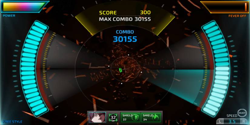 Notes coming from the side of the screen Superbeat Xonic