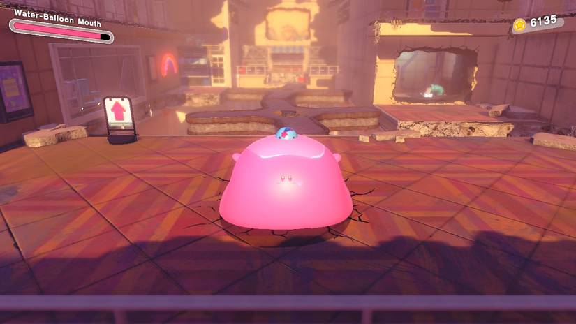 Kirby and the Forgotten Land Alivel Mall Staff Side water balloon mouth