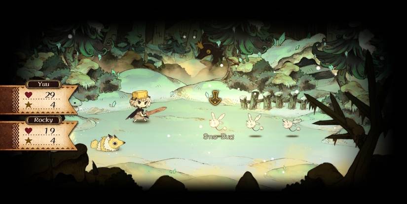 Fighting a battle in The Cruel King and the Great Hero