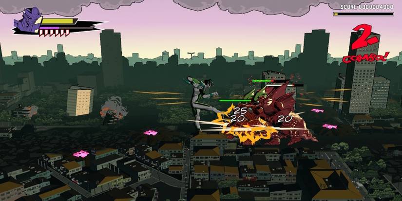 Fighting enemies in in Dawn of the Monsters