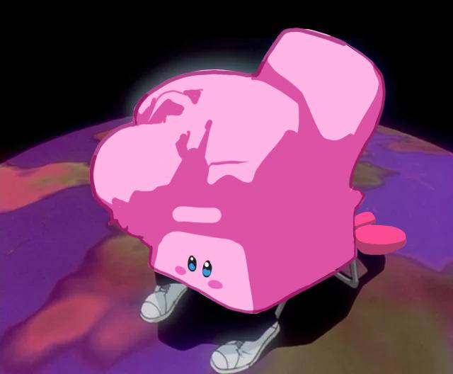 A Kirby meme involving Evangelion