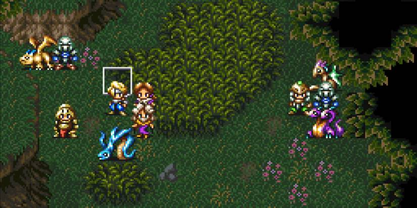 Fighting a battle in Bahamut Lagoon