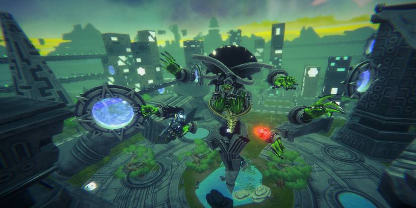 Fighting a boss in Aztech Forgotten Gods