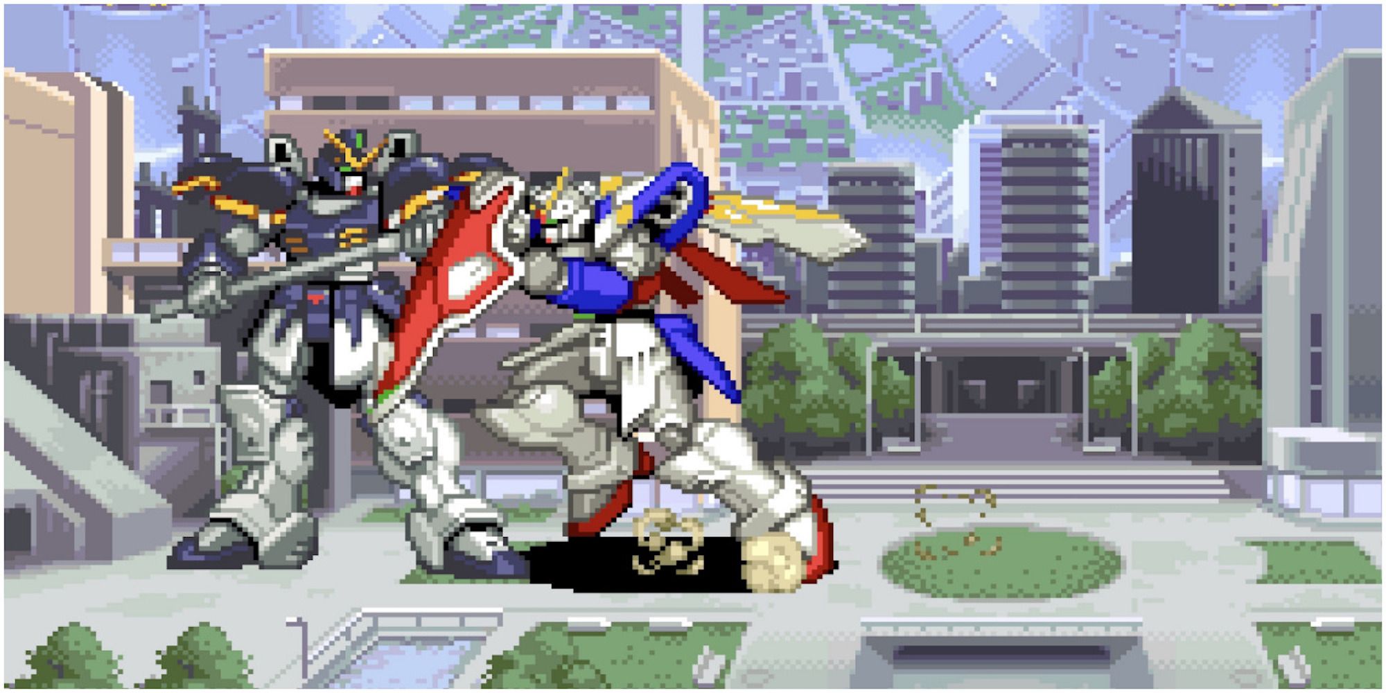 Fighting a versus match in Shin Kido Senki Gundam Wing Endless Duel