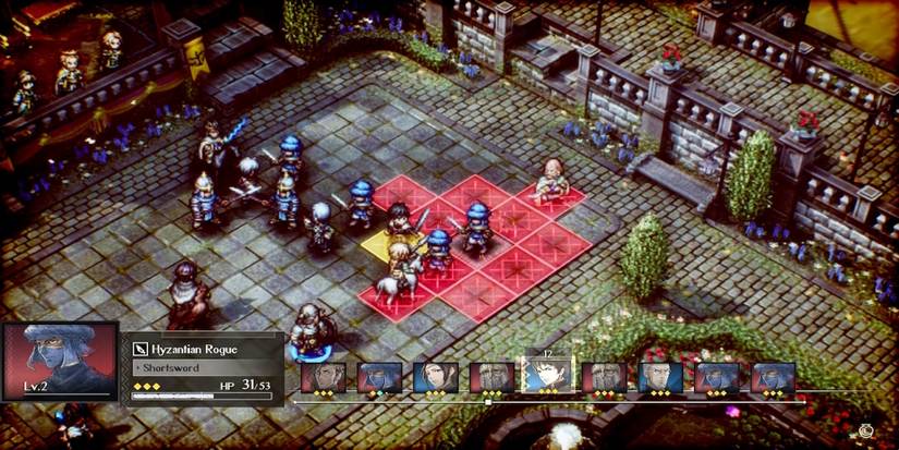 Fighting a battle in Triangle Strategy