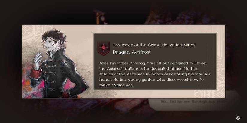 A character bio of Dragan from Triangle Strategy