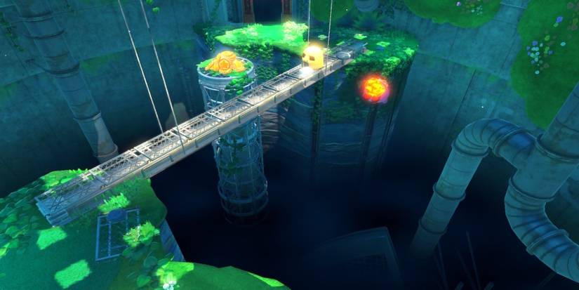 Exploring a level in Kirby and the Forgotten Land