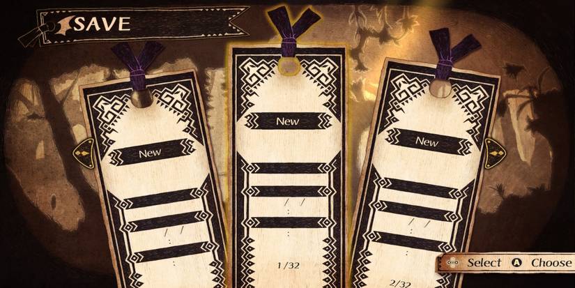 The save menu from The Cruel King and the Great Hero