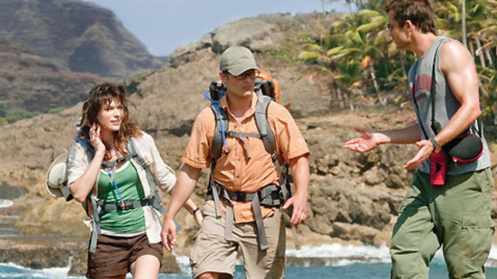 Milla Jovovich, Steve Zahn and Timothy Olyphant in The Perfect Getaway