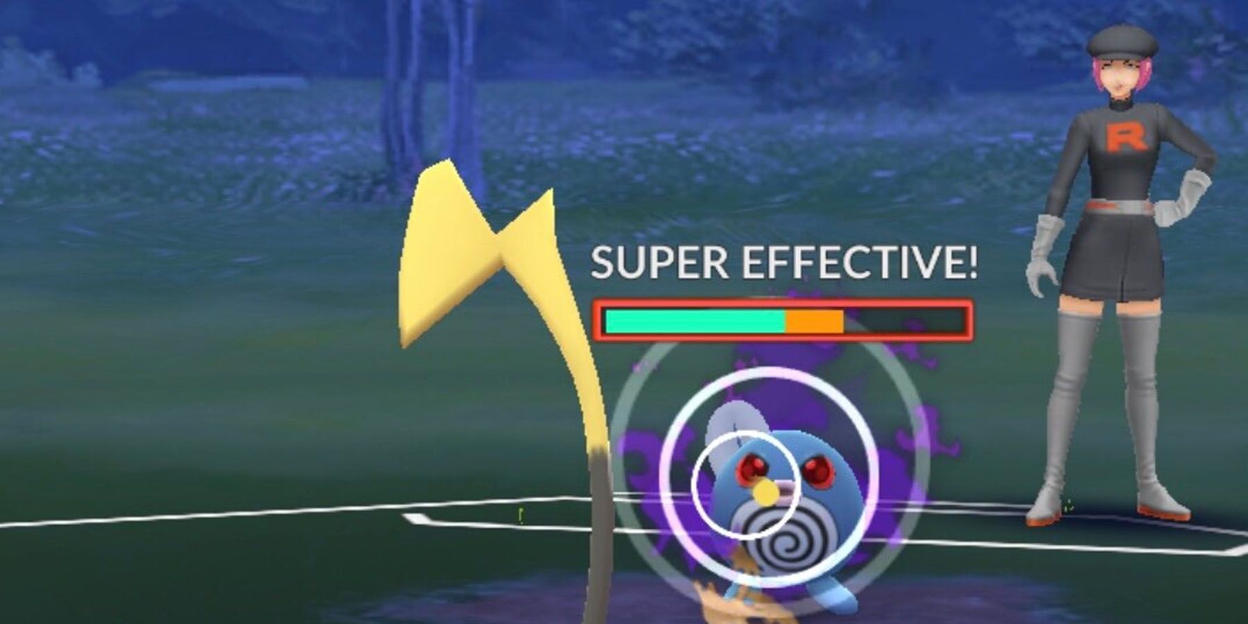 A Pokemon being affected by a Super Charged Attack