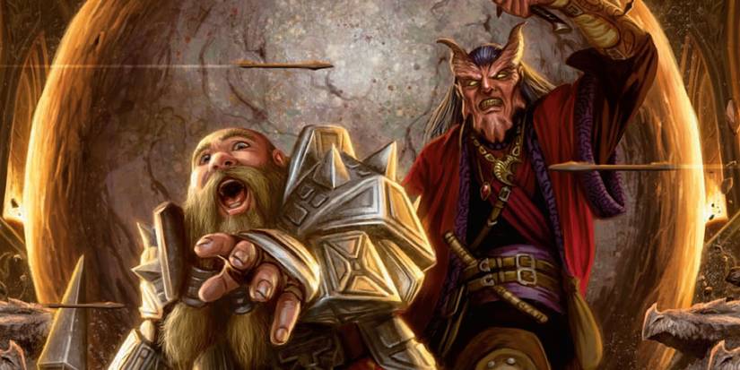 A Tiefling and a Dwarf adventurer