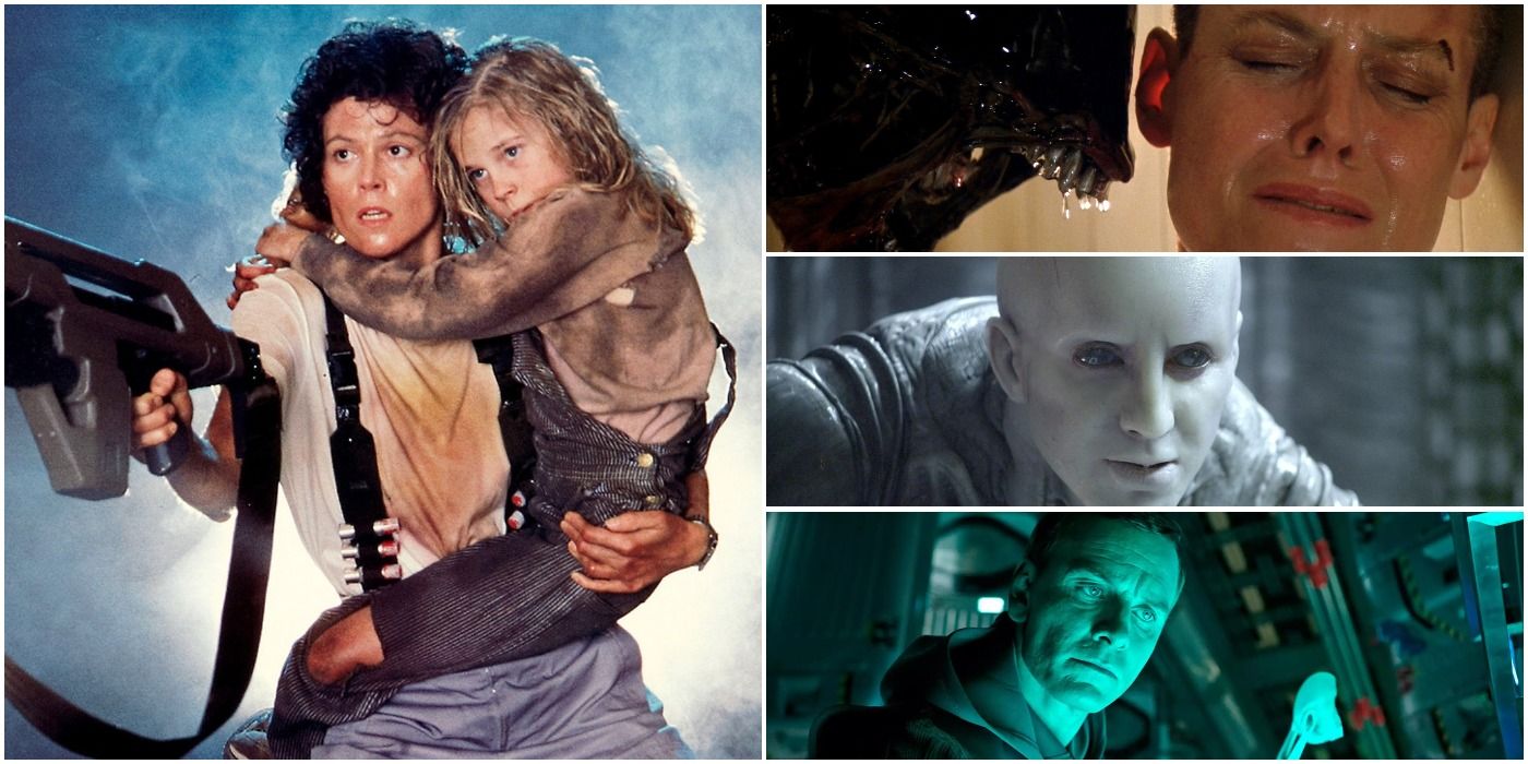 Aliens, Alien 3, Prometheus, and Alien: Covenant