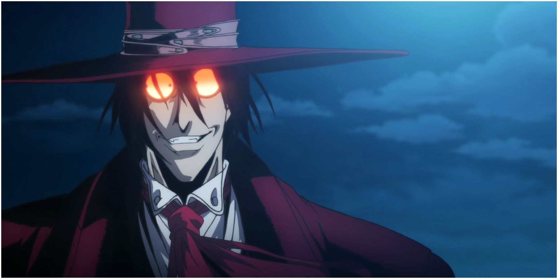 Hellsing's Alucard Smiling As He Faces An Enemy