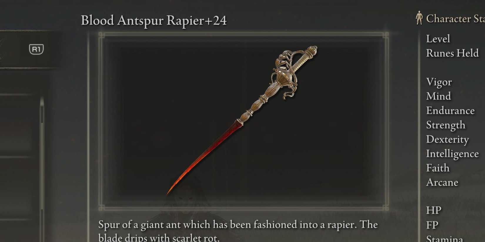 Antspur Rapier in Elden Ring