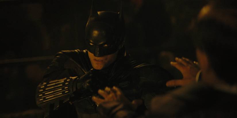 Batman cocking his fist in The Batman
