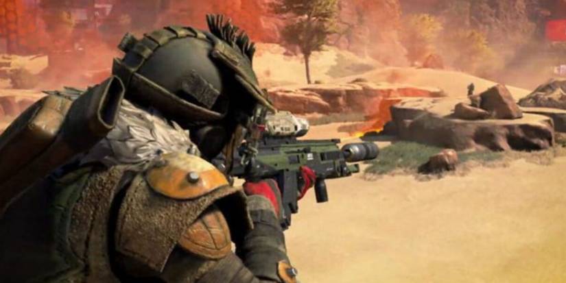 Bloodhound aiming with a gun