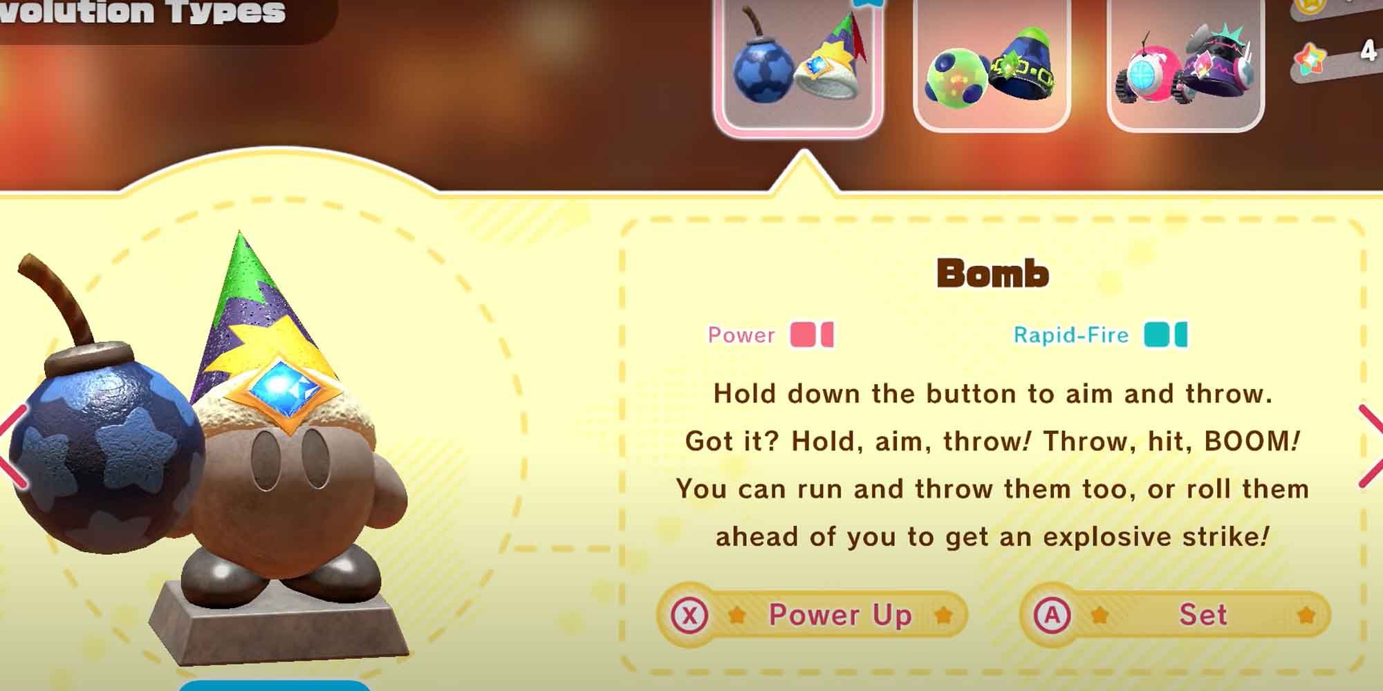 The Bomb copy ability in Kirby in The Forgotten Land