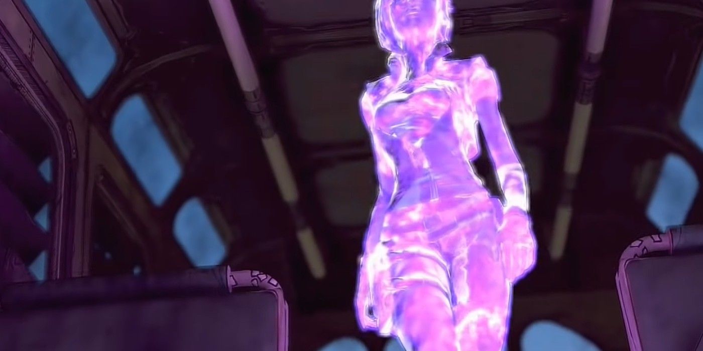 Borderlands 1 Lilith phaselock on bus glowing figure walking off bus from below