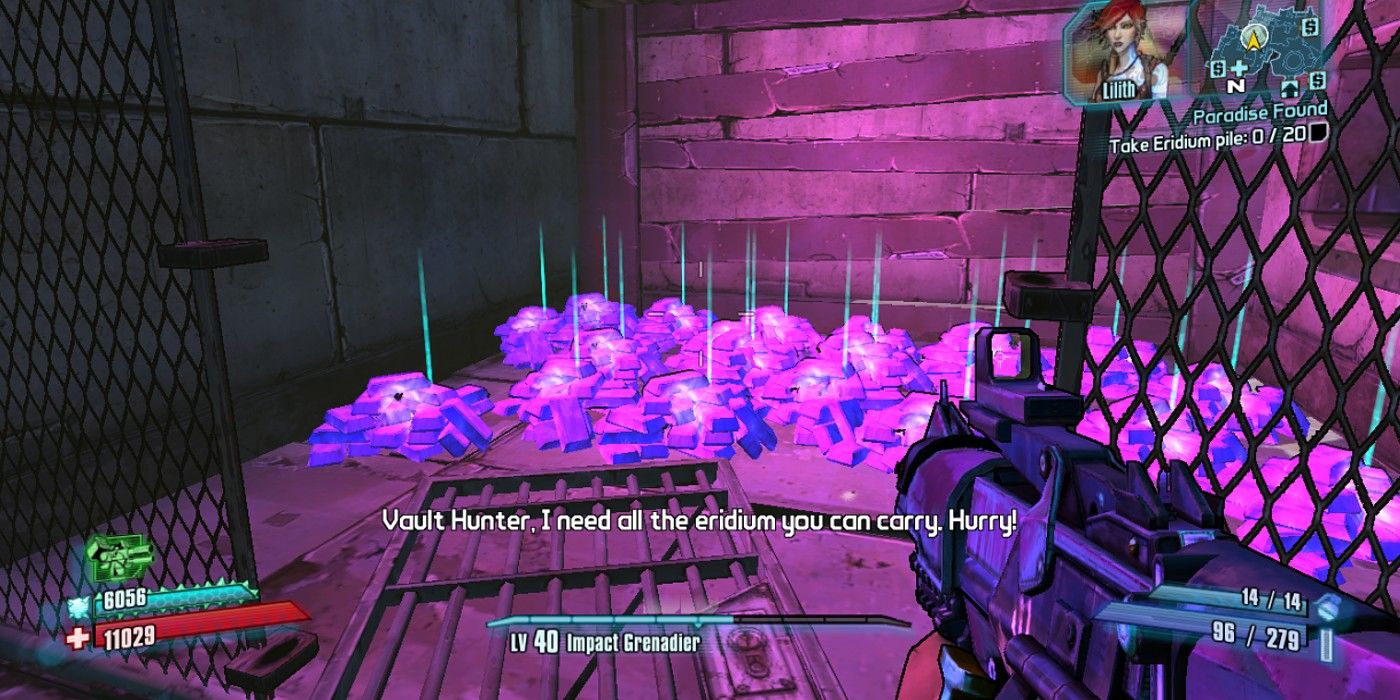 Borderlands 2 finding Eridium for Lilith stacks inside cage
