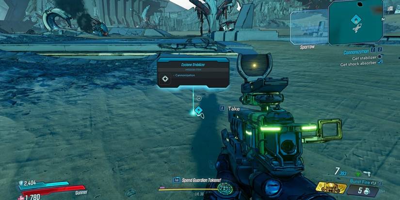 Borderlands 3 Cannonization side quest approaching mission item